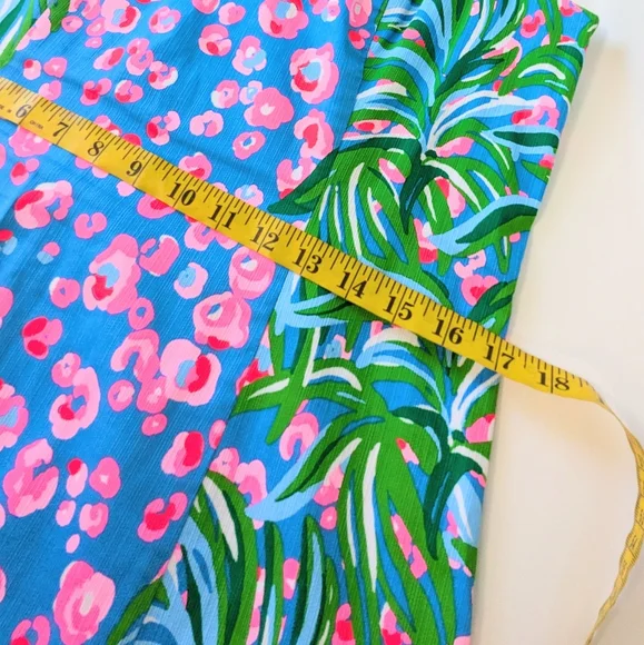 Lilly Pulitzer Mila Stretch Shift Dress Turquoise Shore I Spy Engineered Sz 8 - Picture 9 of 14